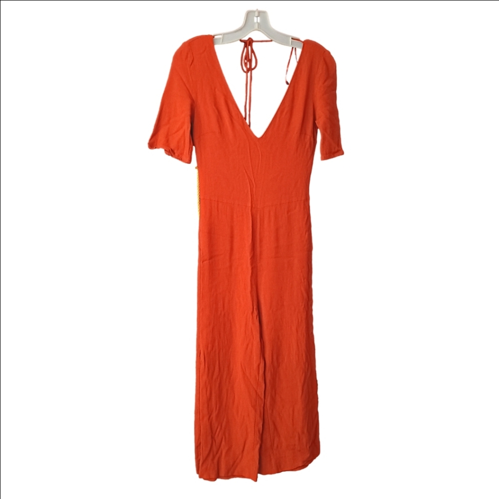 Zara Trafaluc Burnt Orange Cropped Wide Leg Jumper